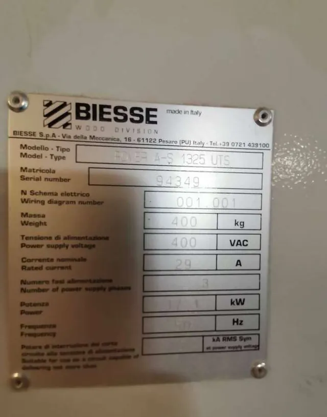 Обрабатывающий центр с ЧПУ BIESSE Rover A-S 1325 UTS