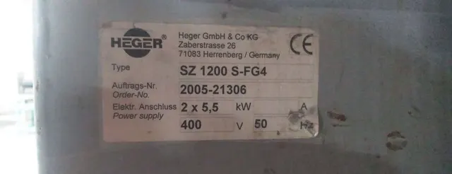 Шредер Heger SZ 1200 S-FG4