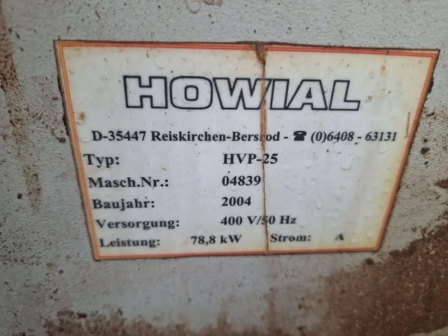 Бесконечная линия сращивания Howial HVP-25 Германия