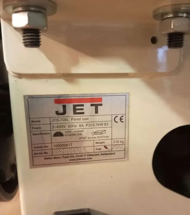 Циркулярная пила JET JTS-700L