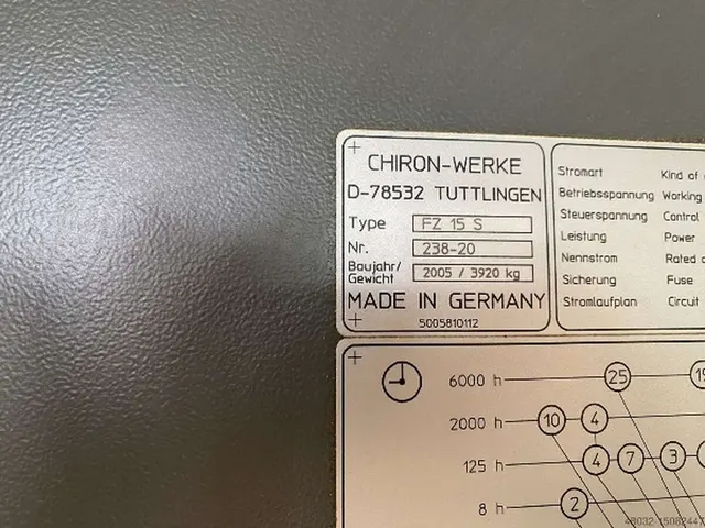 Вертикальный обрабатывающий центр Chiron FZ15S