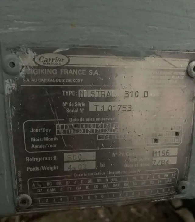 Рефрижератор Carrier Mistral 310 D