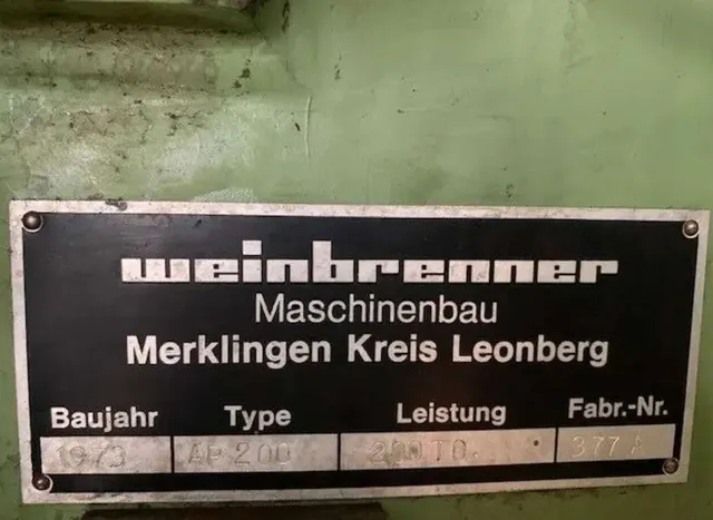 Пресс гидравлический Weinbrenner AP 200/3600