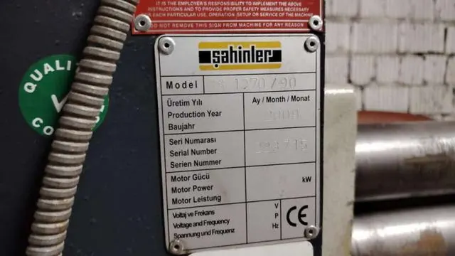 Вальцы ручные SAHINLER RS 1270 x 90