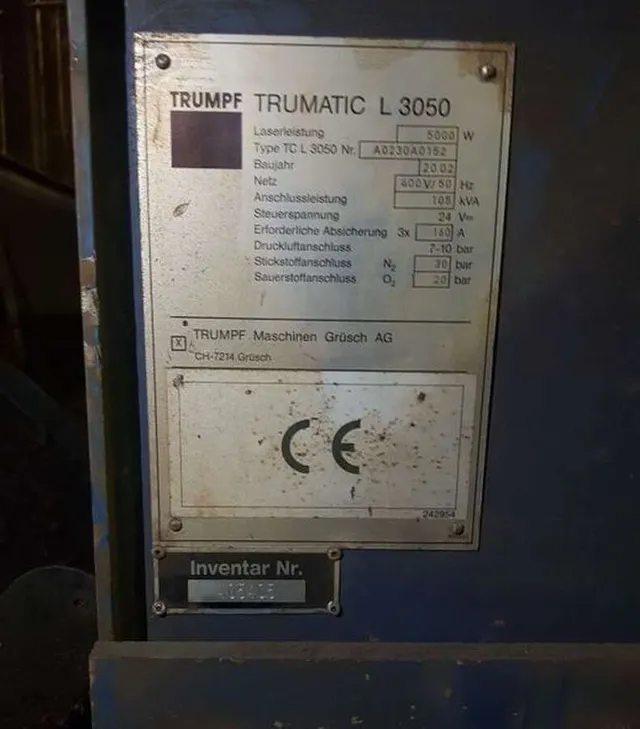 Лазерный станок TRUMPF Trumatic 3030