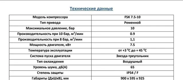 Компрессор винтовой FSK 7.5-10 Fubag