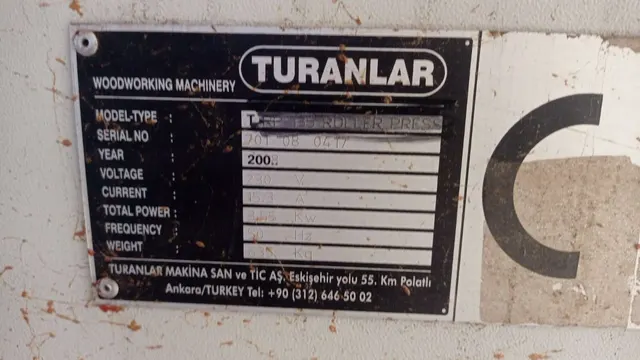 Пресс роликовый Turanlar T-RP 135