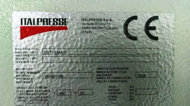 Вакуумный пресс ITALPRESSE ESTREMA/S