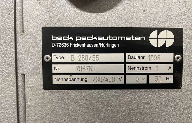 Термоупаковщик Beck Packautomaten B260/55