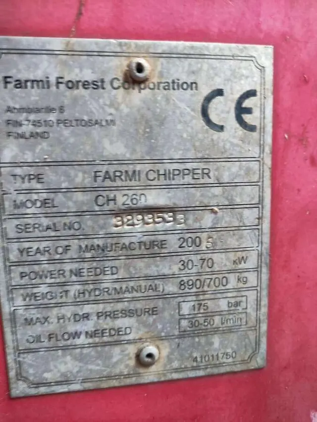 Дробилка древесины Farmi Forest CH 260